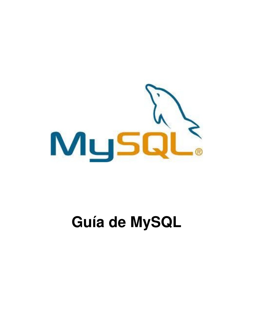 Imágen de pdf Guía de Mysql